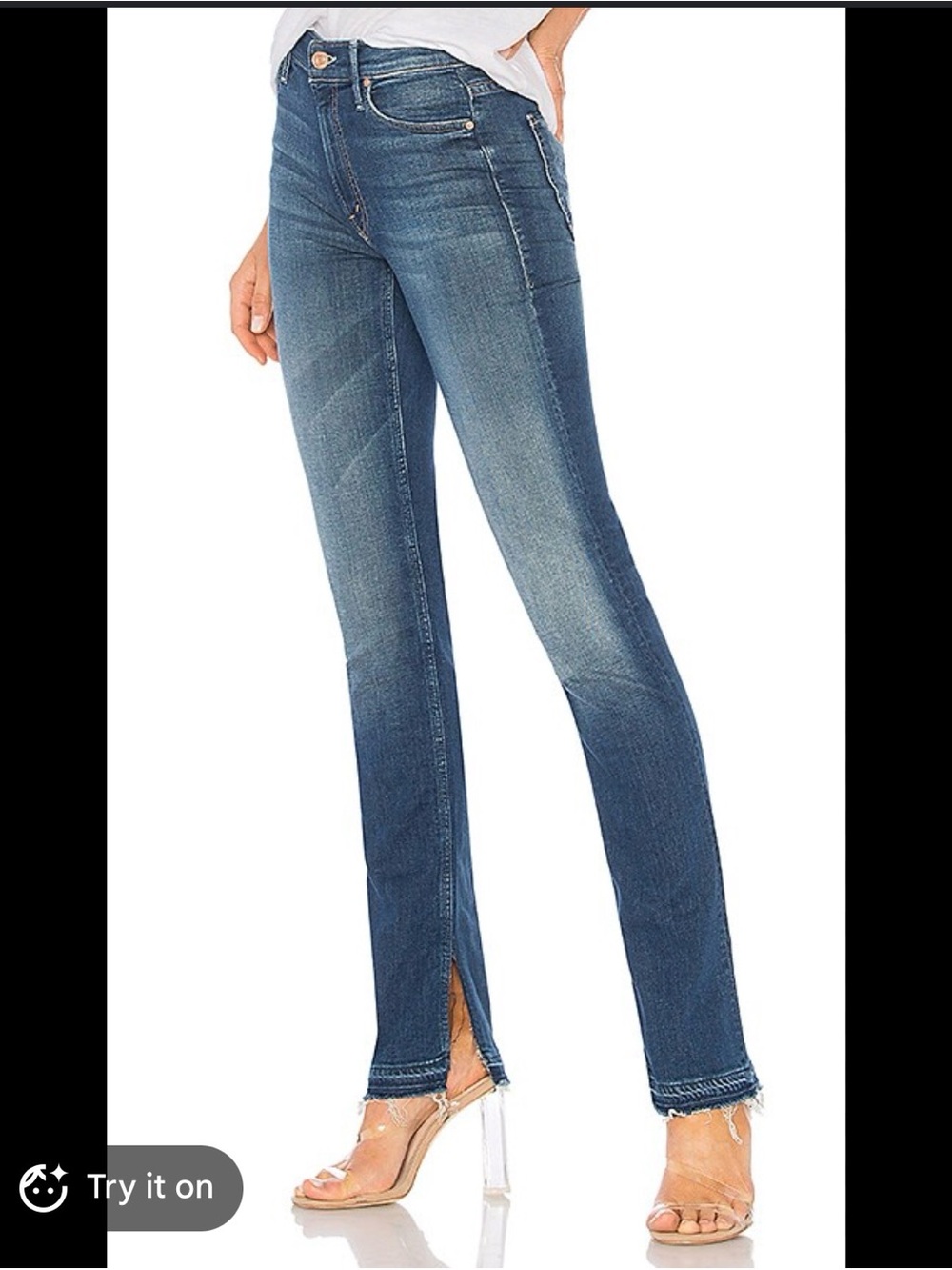 MOTHER The Rascal Slit Undone Hem Jeans. Wild at Heart